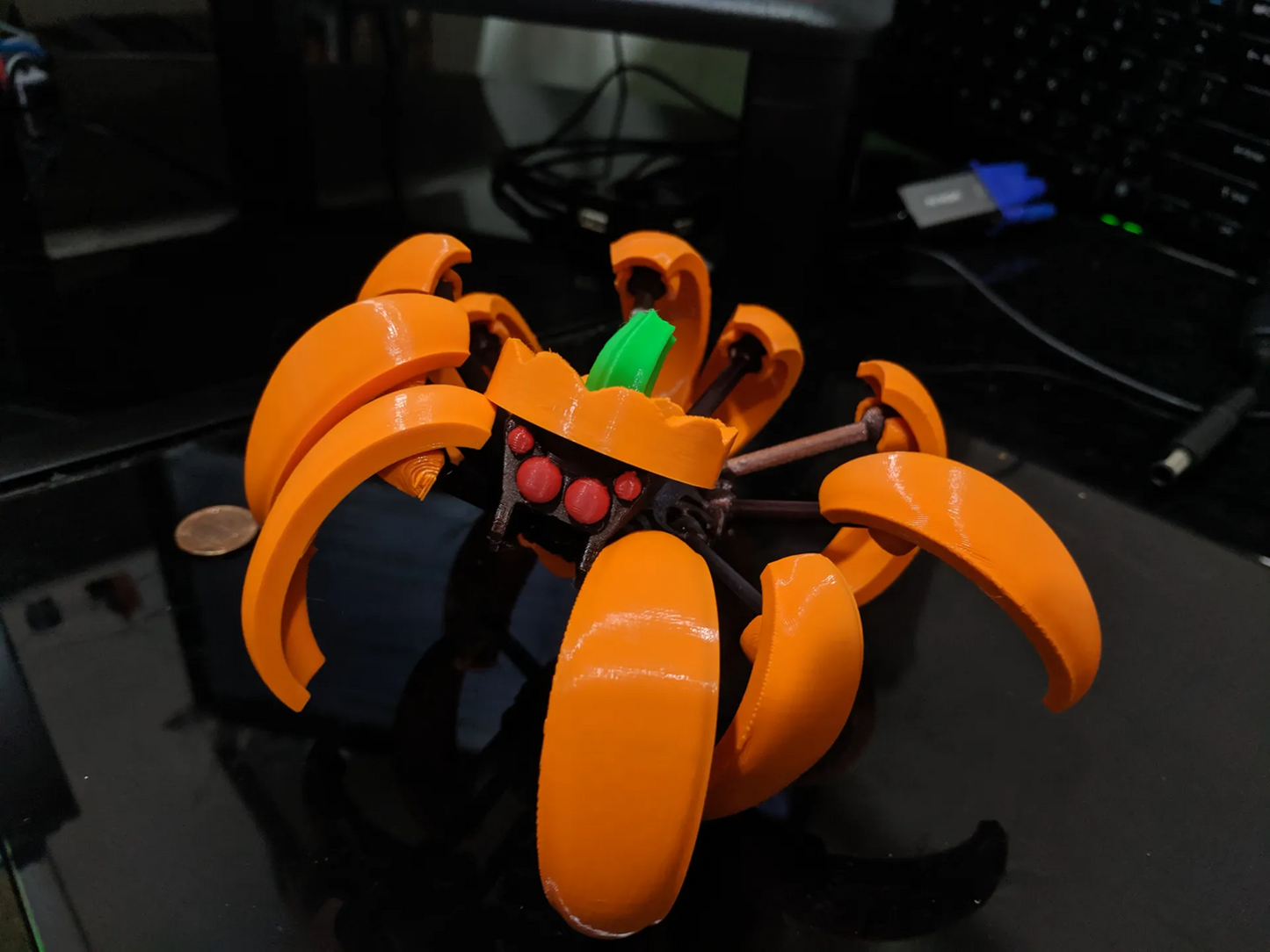 Figura Articulada de Zapallo Transformable en Araña – Impresa en PETG